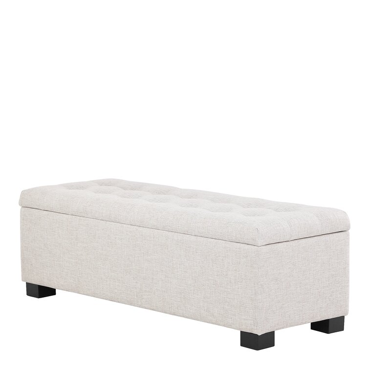 Kareem upholstered store storage bench